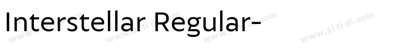 Interstellar Regular字体转换